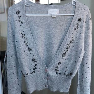 Beautiful Beaded American Eagle Wool Sweater S/M